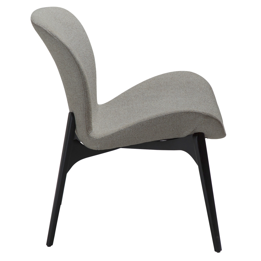 DAN-FORM PARAGON Lounge Chair Pebble earth bouclé stof m. ben af sortbejdset ask