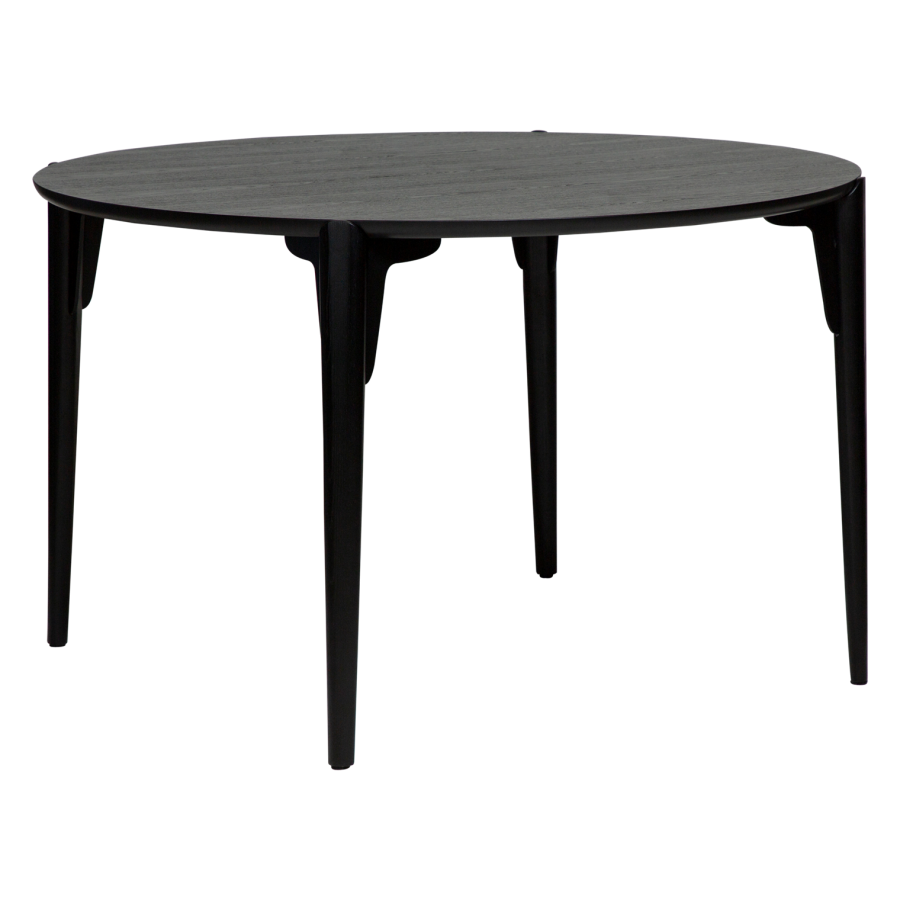 DANFORM Paragon spisebord, rund - sortbejdset askefinér og sortbejdset asketr (122)