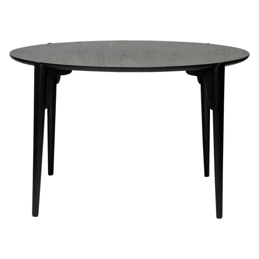 DANFORM Paragon spisebord, rund - sortbejdset askefinér og sortbejdset asketr (122)