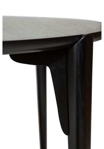 DANFORM Paragon spisebord, rund - sortbejdset askefinér og sortbejdset asketr (122)