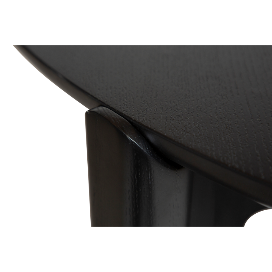 DANFORM Paragon spisebord, rund - sortbejdset askefinér og sortbejdset asketr (122)