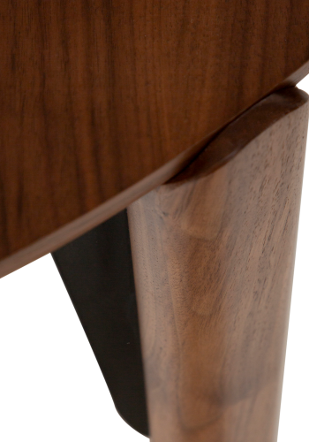 DANFORM Paragon spisebord, rund - brun valndfinér og brun valnd (122)