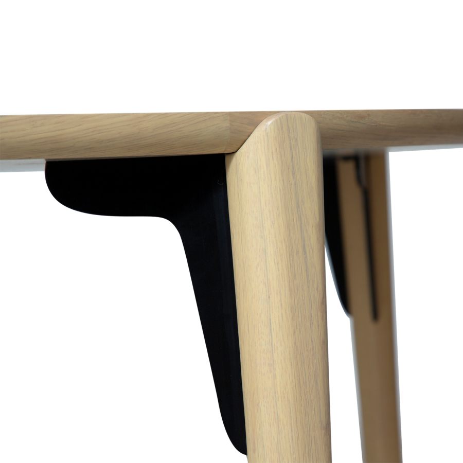 DANFORM Paragon spisebord, rund - hvidkalket egetrsfinér og hvidkalket egetr (122)