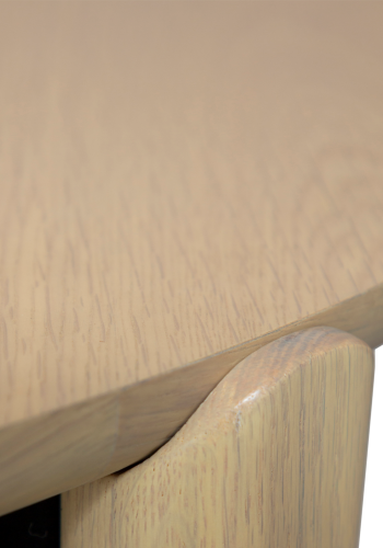 DANFORM Paragon spisebord, rund - hvidkalket egetrsfinér og hvidkalket egetr (122)