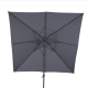 VENTURE DESIGN Leeds parasol med tilt, 3x3m - gr, sort aluminium og stl 