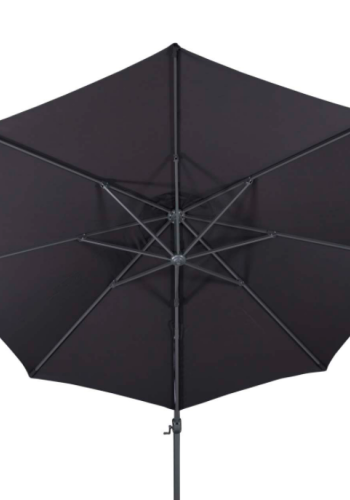 VENTURE DESIGN Leeds parasol med tilt, 3,5m - sort stof og aluminium 