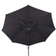 VENTURE DESIGN Leeds parasol med tilt, 3,5m - sort stof og aluminium 