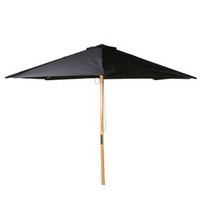 VENTURE DESIGN Naxos parasol 3m - sort polyester og natur tr 