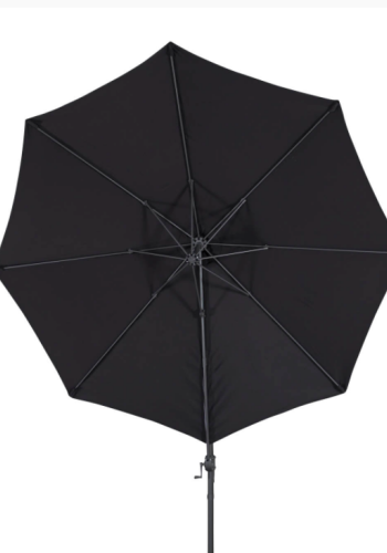 VENTURE DESIGN Leeds parasol med tilt, 3m - sort aluminium og stl 