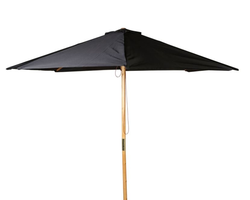 VENTURE DESIGN Naxos parasol 3m - sort polyester og natur tr 