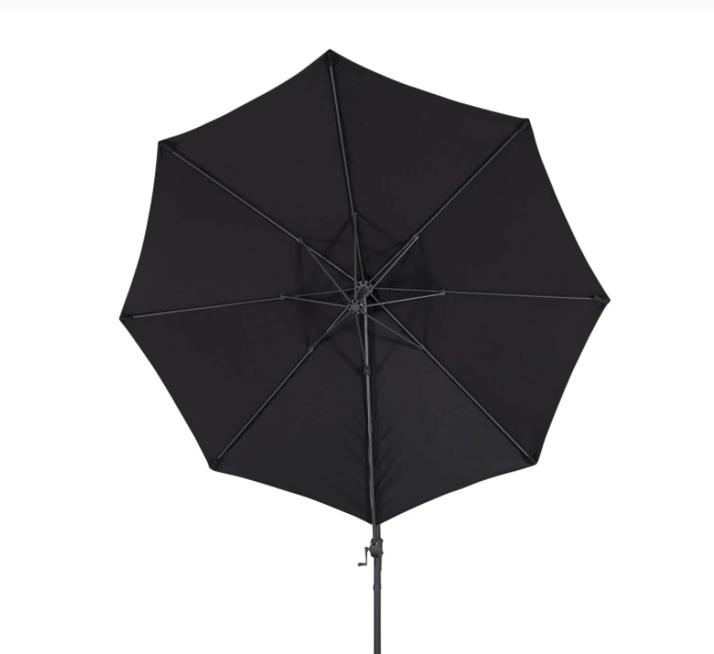 VENTURE DESIGN Leeds parasol med tilt, 3m - sort aluminium og stl 
