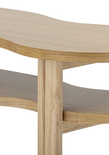 BLOOMINGVILLE Valria sofabord, m. 1 hylde, organisk - natur egefinér (120x43)