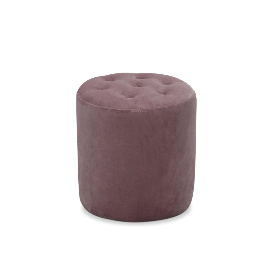 HAGA Pisa puf - rosard fljl stof, rund ( 35)