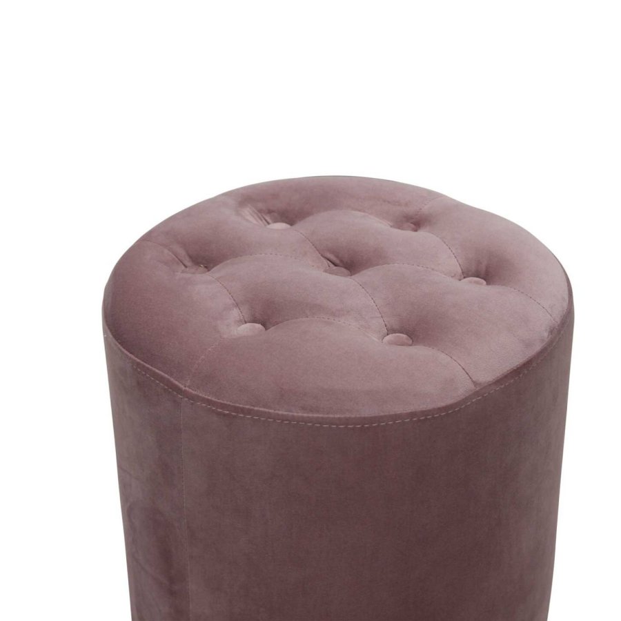 HAGA Pisa puf - rosard fljl stof, rund ( 35)