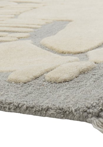 BLOOMINGVILLE Napoli gulvtppe, rektangulr - gr uld (200x140)