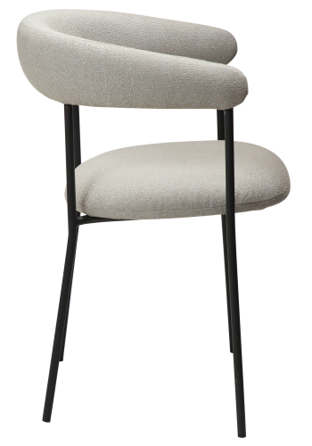 DAN-FORM Plenti lnestol - kashmir bouclé stof og sort stl