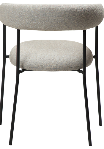 DAN-FORM Plenti lnestol - kashmir bouclé stof og sort stl