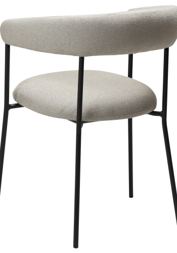 DAN-FORM Plenti lnestol - kashmir bouclé stof og sort stl