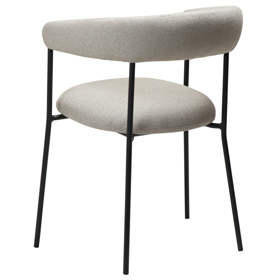 DAN-FORM Plenti lnestol - kashmir bouclé stof og sort stl