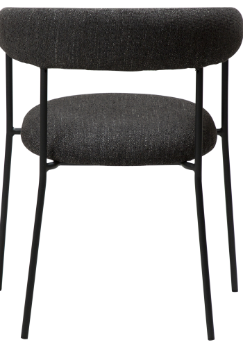 DAN-FORM Plenti lnestol - sort bouclé stof og sort stl