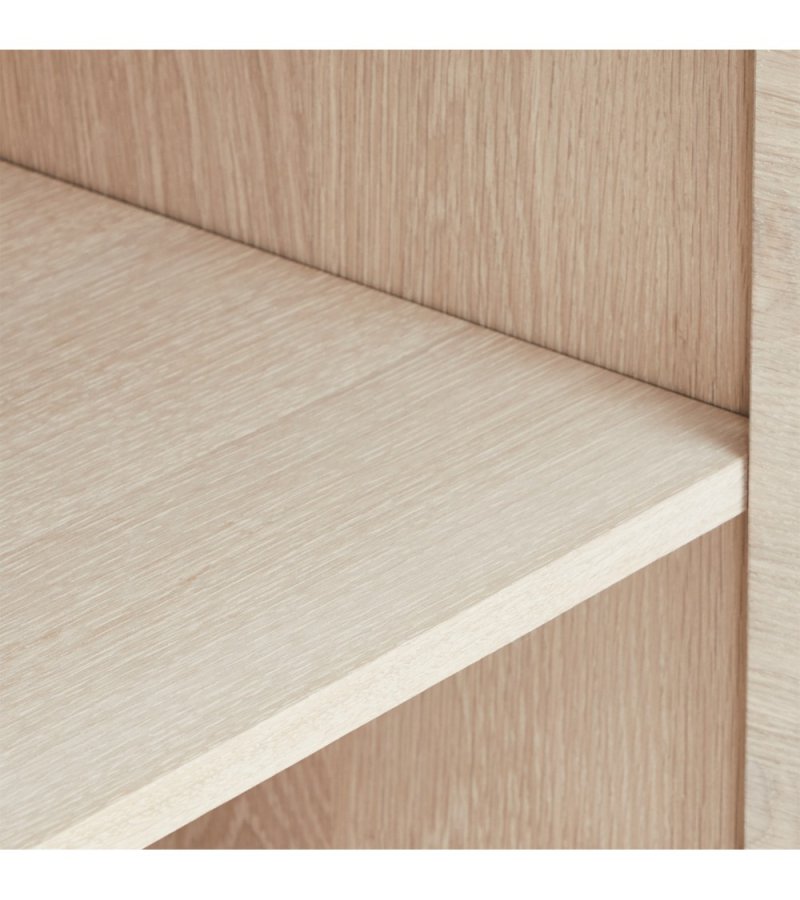 Porto Small sknk, m. 2 lger, 2 hylder, 2 skuffer, 1 rum - hvidolieret egetrsfinér og tr (160x42)