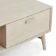 Porto sofabord, m. 2 skuffer og 1 rum - hvidolieret egetrsfinér og tr (75x120)