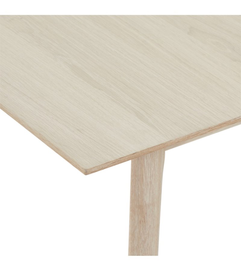 Porto spisebord, m. 2 tillgsplader - hvidolieret egetrsfinér og tr (105x220(320))