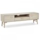 Porto TV-bord, m. 2 lger, 1 skuffe, 2 hylder, 1 rum - hvidolieret egetrsfinér og tr (160x42)
