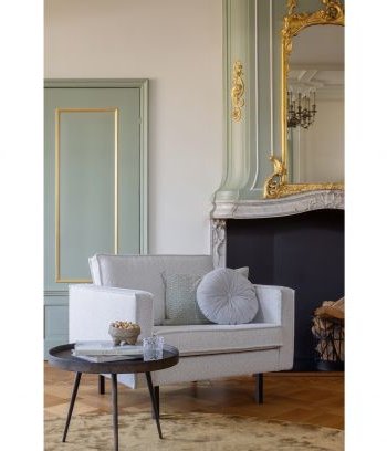 BEPUREHOME Bounds sidebord, rund - antik guld krydsfiner og metal (58)