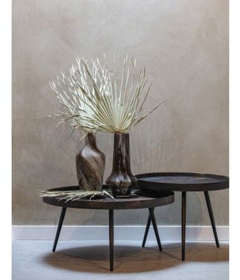 BEPUREHOME Bounds sidebord, rund - antik guld krydsfiner og metal (58)