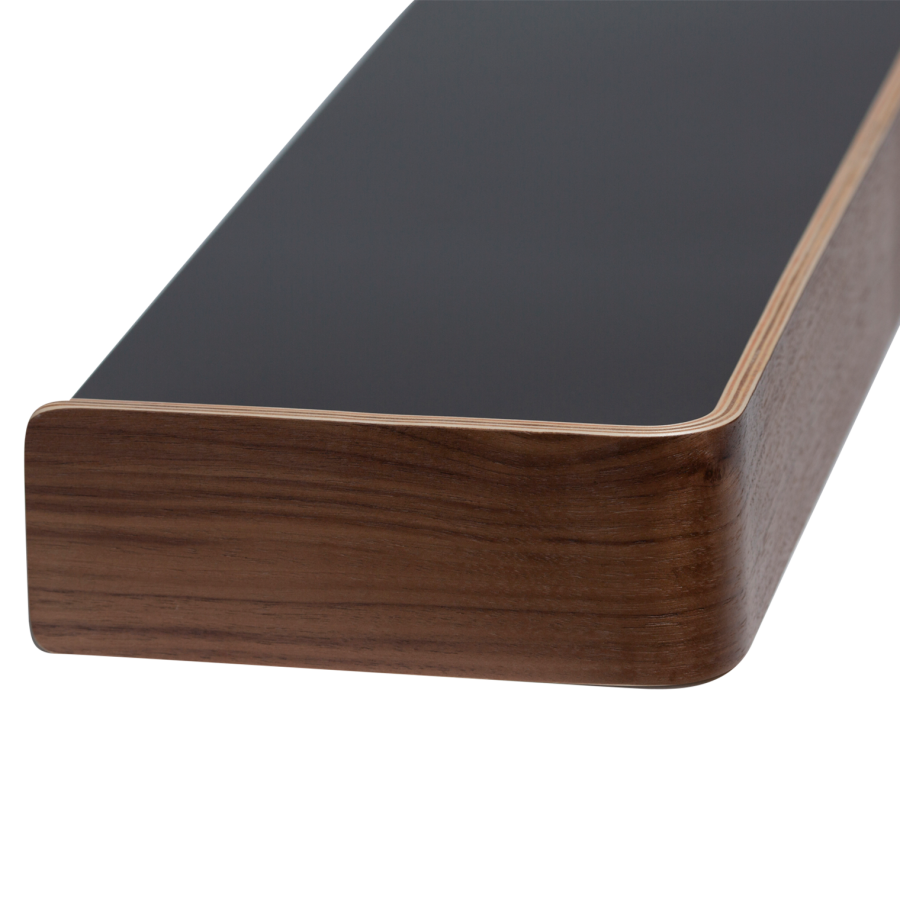 DANFORM Protopia vghylde, stor, m. 9 kroge - brun valndfinér og sort metal