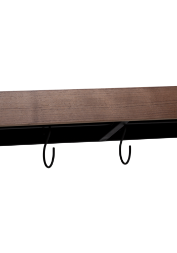 DANFORM Protopia vghylde, stor, m. 9 kroge - brun valndfinér og sort metal