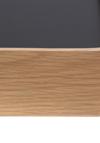 DANFORM Protopia vghylde, stor, m. 9 kroge - hvidkalket egetrsfinér og sort metal