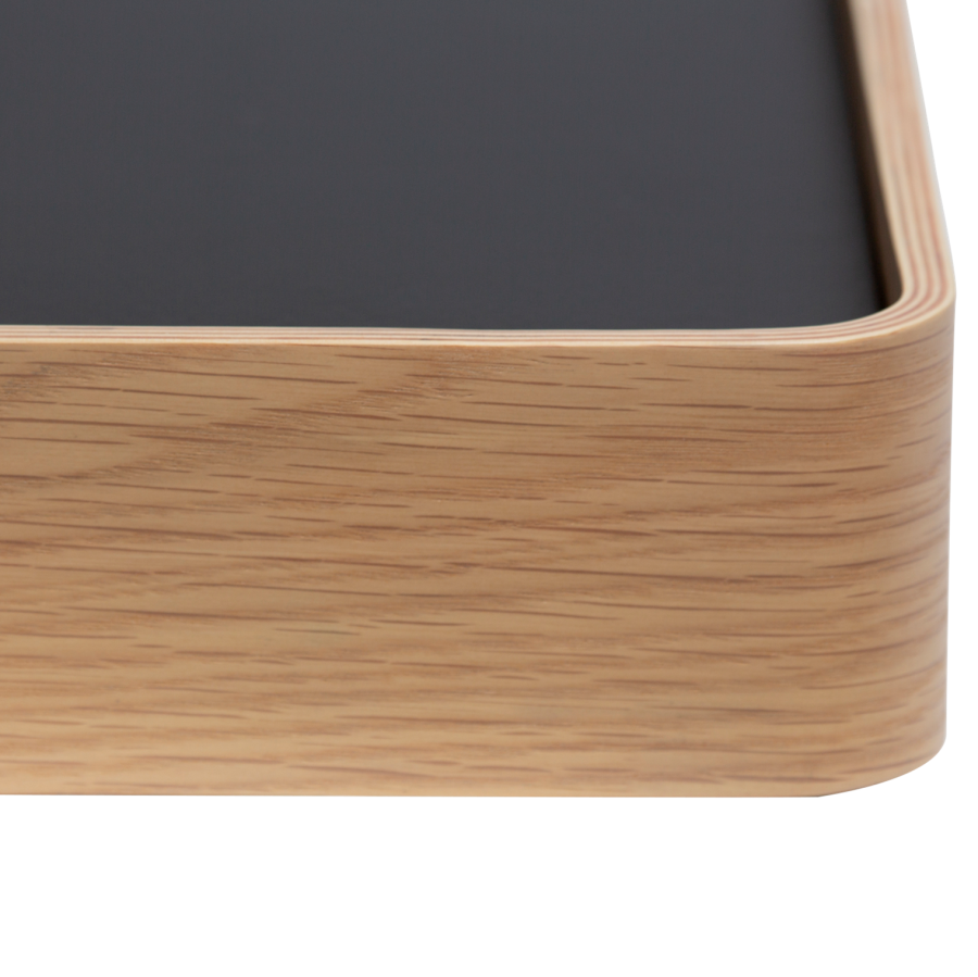 DANFORM Protopia vghylde, stor, m. 9 kroge - hvidkalket egetrsfinér og sort metal