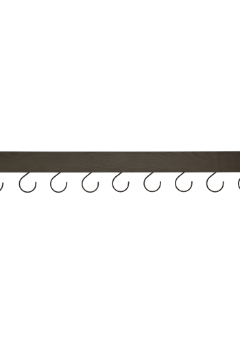 DAN-FORM PROTOPIA Hylde Sortbejdset askefiner og sort metal med sorte metalkroge