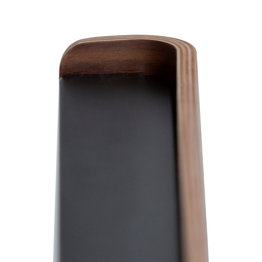 DANFORM Protopia vghylde, lille, m. 9 kroge - brun valndfinér og sort metal