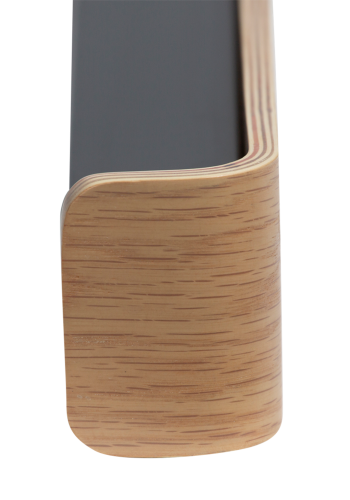 DANFORM Protopia vghylde, lille, m. 9 kroge - hvidkalket egetrsfinér og sort metal