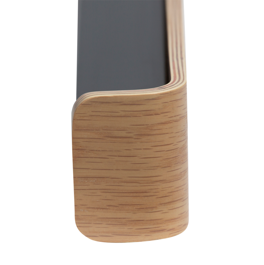 DANFORM Protopia vghylde, lille, m. 9 kroge - hvidkalket egetrsfinér og sort metal