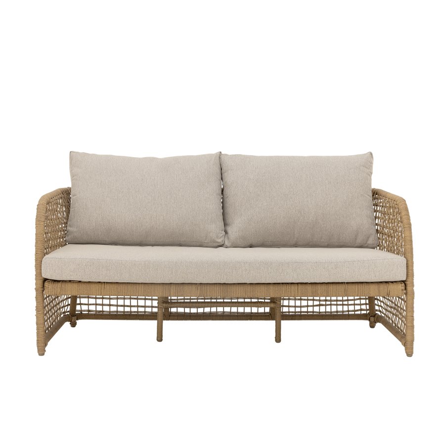 BLOOMINGVILLE Penzano udendrs sofa, m. armln og hynder - natur polyrattan