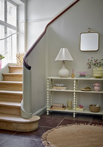 BLOOMINGVILLE Heide Bordlampe, Hvid, Stentj