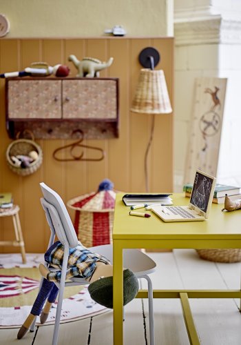 BLOOMINGVILLE MINI Birsen kurv, m. lg - natur og rd vandhyacint (40)