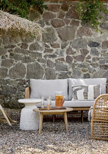 BLOOMINGVILLE Penzano udendrs sofa, m. armln og hynder - natur polyrattan