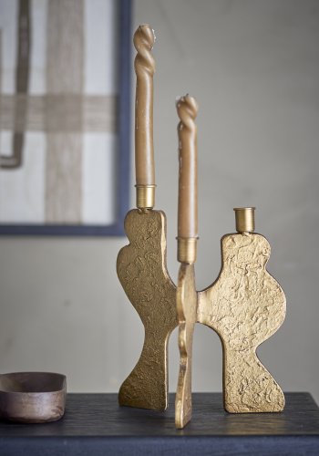 BLOOMINGVILLE Lux Lysestage, Guld, Metal