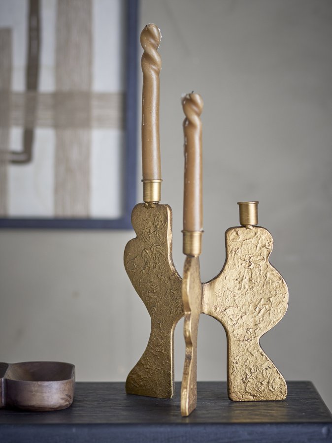 BLOOMINGVILLE Lux Lysestage, Guld, Metal