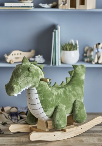 BLOOMINGVILLE MINI Arnie Rocking Toy, Crocodile, Grn, Polyester