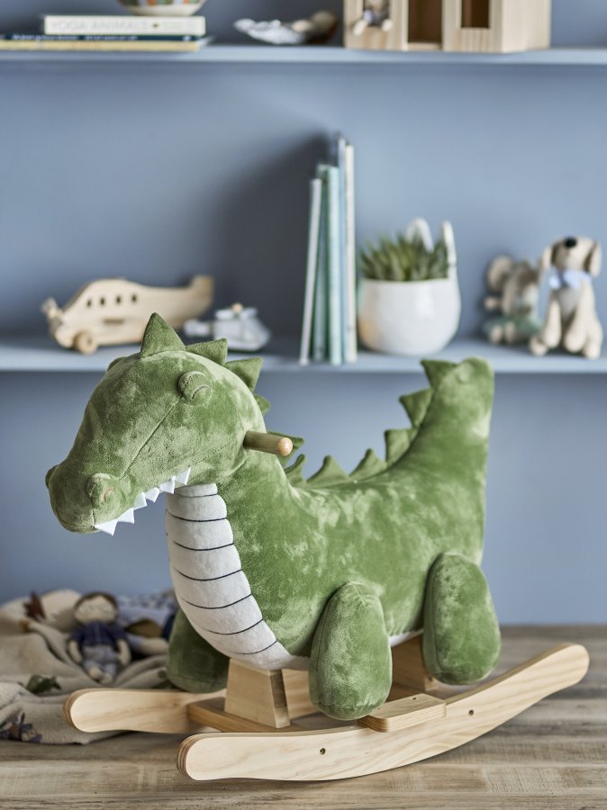 BLOOMINGVILLE MINI Arnie Rocking Toy, Crocodile, Grn, Polyester