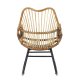 BLOOMINGVILLE Reine gyngestol, m. armln - natur rattan og sort metal