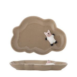 BLOOMINGVILLE MINI Dolly Tallerken, Brun, Stentj