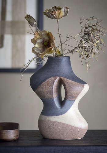 BLOOMINGVILLE Vica Vase, Brun, Stentj