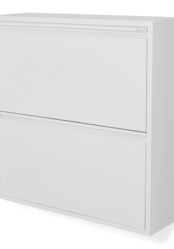 SPINDER DESIGN Billy 2 skoskab, m. 2 lger - hvid stl